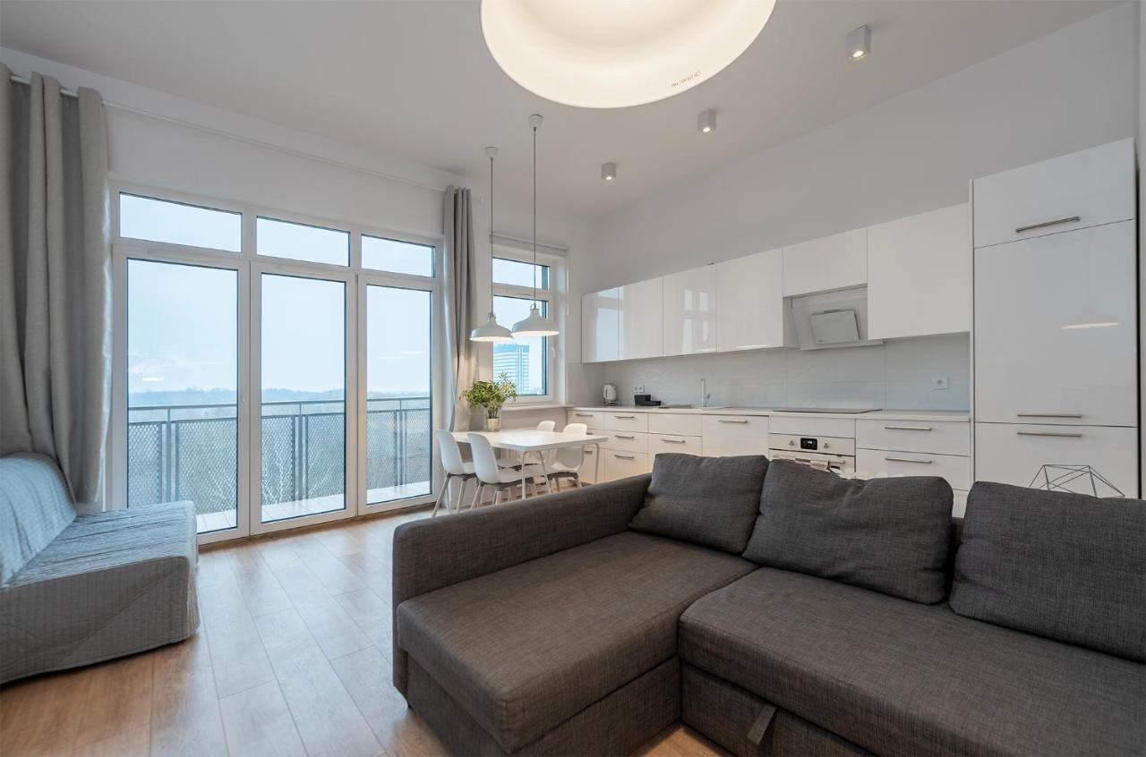 Penthouse With A View Of Lodz & Free Parking Lejlighed Eksteriør billede